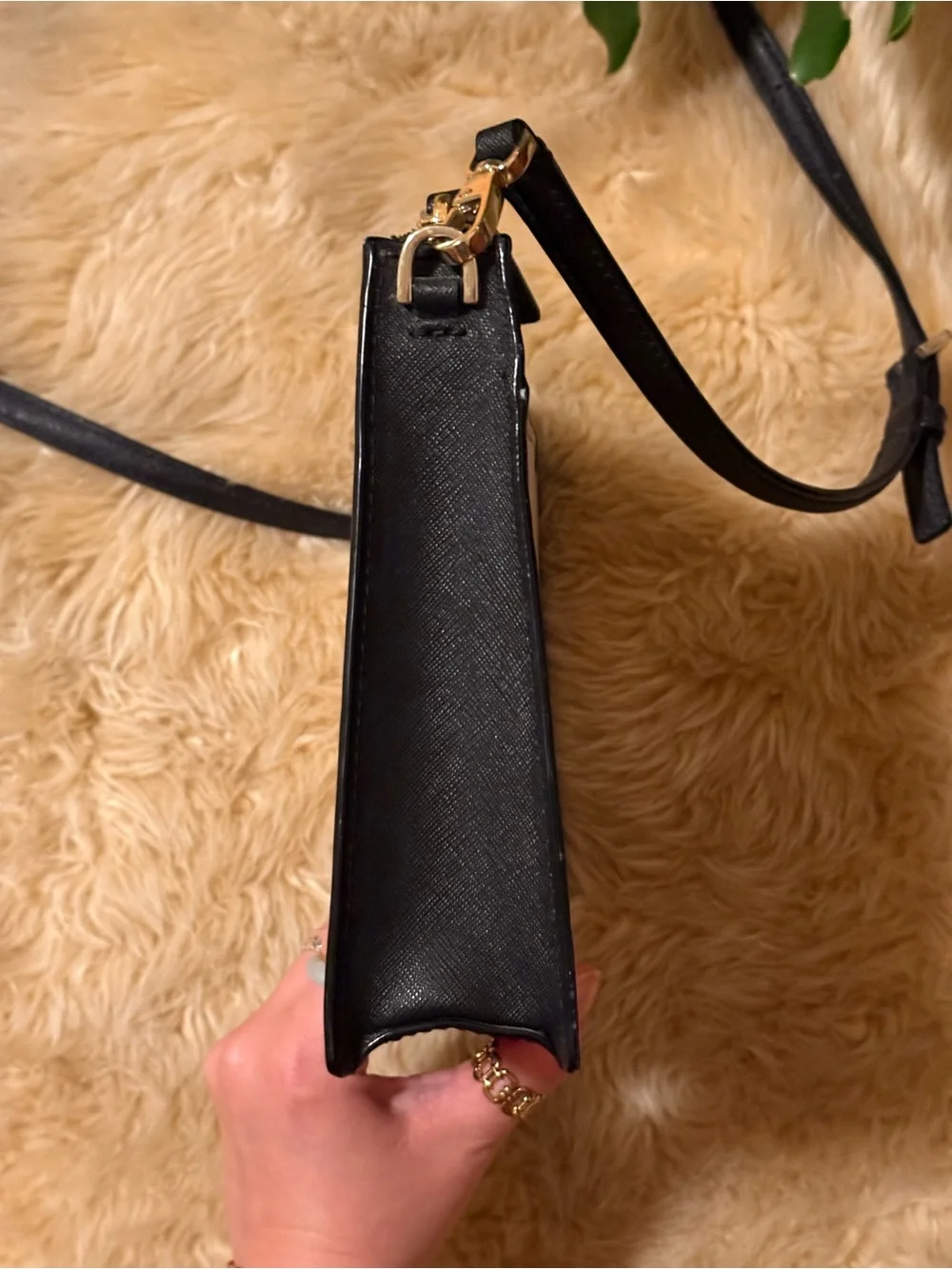 Kate Spade Two-Tone Cream and Black Crossbody Bag